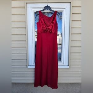 Ann Taylor Size 14 Petite Red Dress with bow detail on back